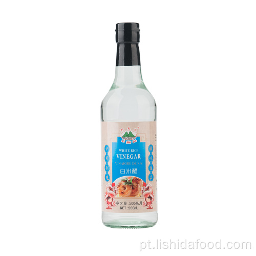 Garrafa de vidro 500ml vinagre de arroz branco